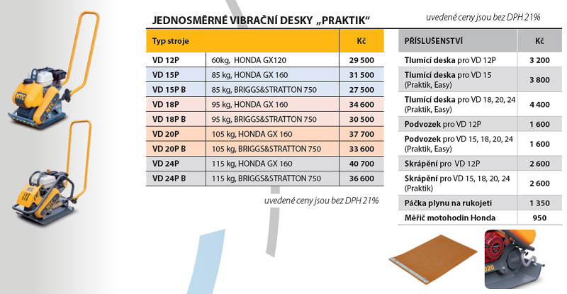 Skrápění pro vibrační desku VD 18P Praktik NTC