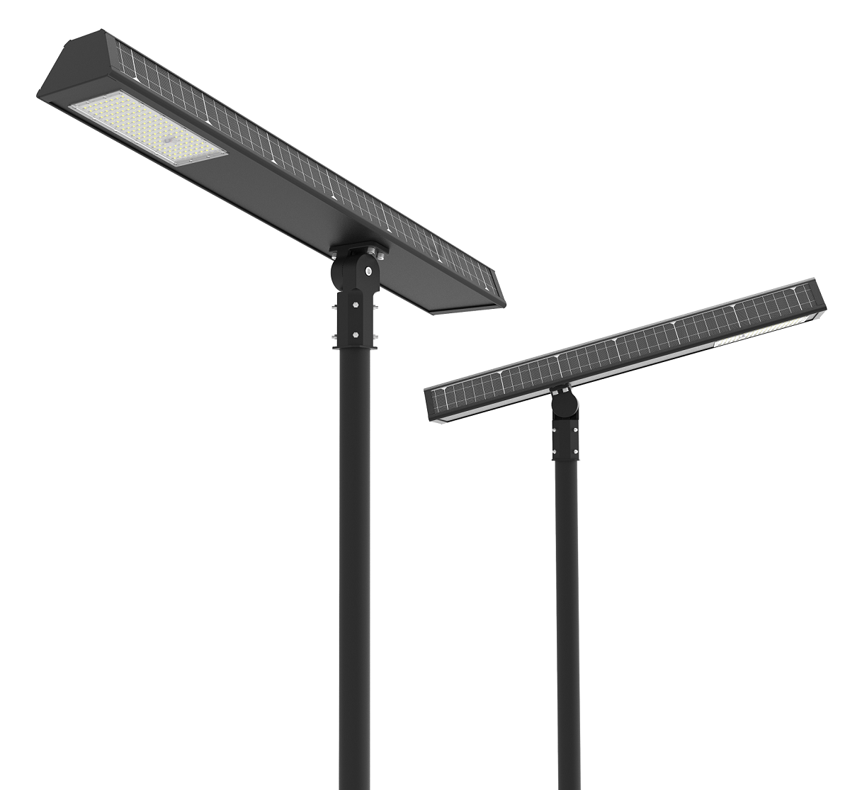 Pouliční solární LED lampa 50W, s pohybovým čidlem, trojrozměrný solární panel, 6.046 lm, kapacita LiFePO4 baterie 260 WH, LTM-300S