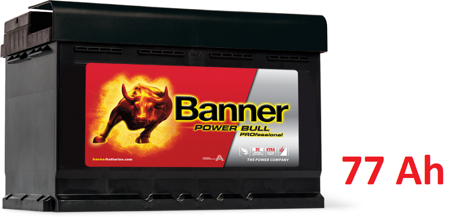 Autobaterie Banner Power Bull PROfessional P77 42 , 77 Ah , 12 V ( PRO P77 42) , technologie Ca/Ca