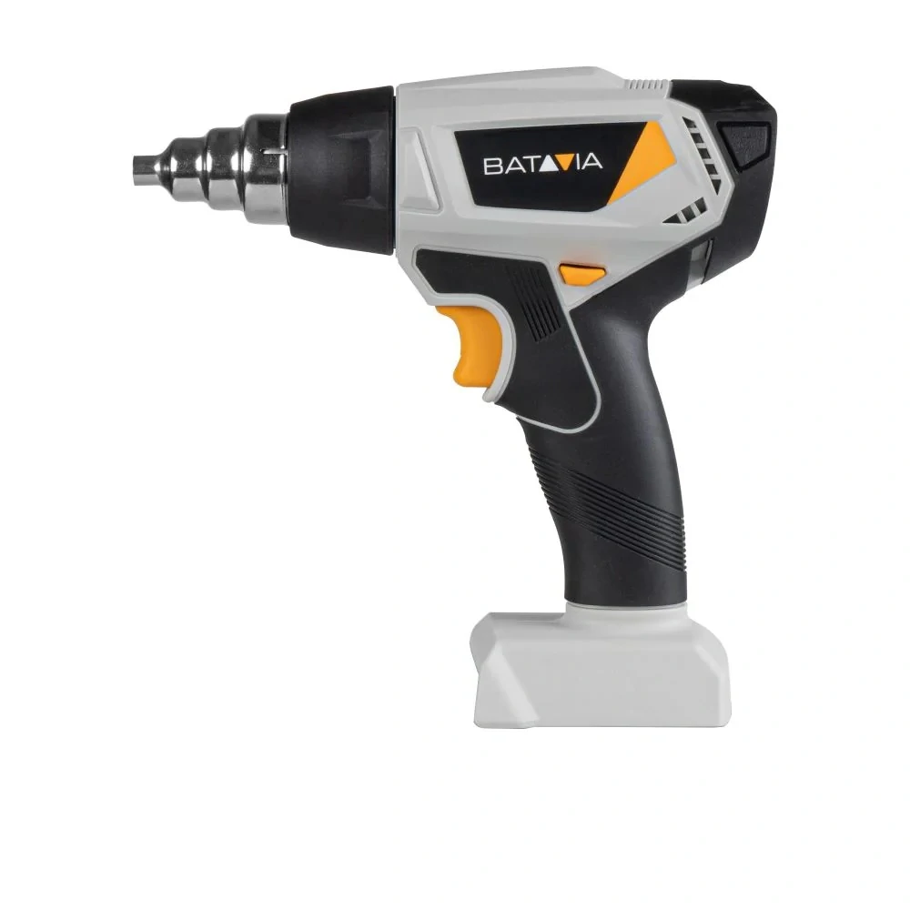 Aku bezdrátová horkovzdušná pistole, 18V Li-Ion, max. teplota 550°C, 200 l./min., bez baterie a nabíječky, bateriová platforma MAXXPACK BATAVIA