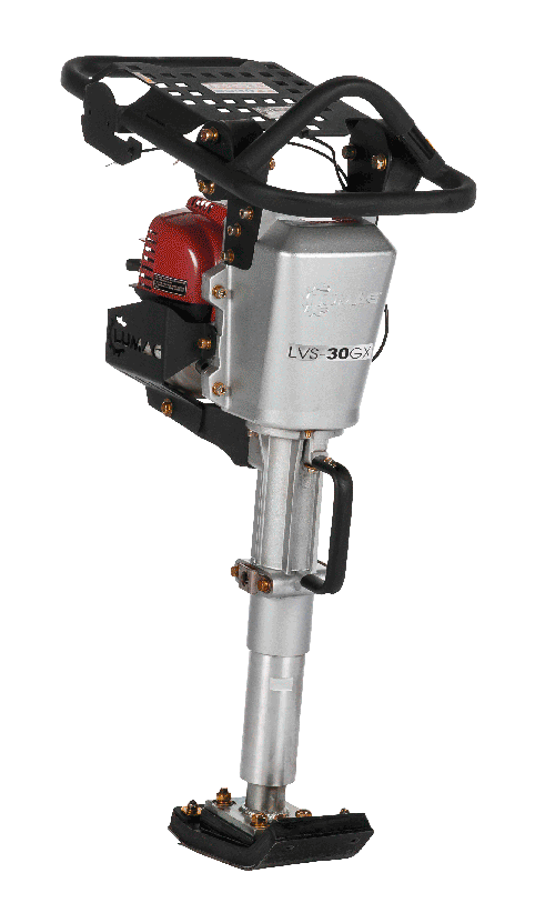 Vibrační pěch, žába, lehký s úzkou patkou, benzínový motor, 9,1 kN, 33 kg, LVS 30 - GX Lumag