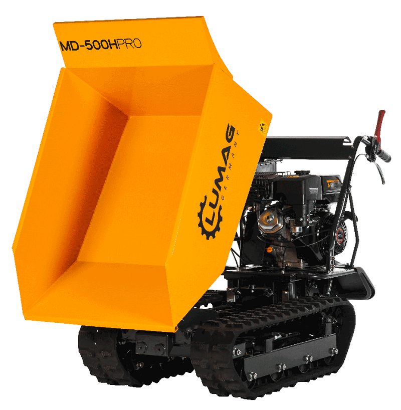 Minidumper pásový MD 500H-PRO, 6,8 kW, nosnost 500 kg Lumag
