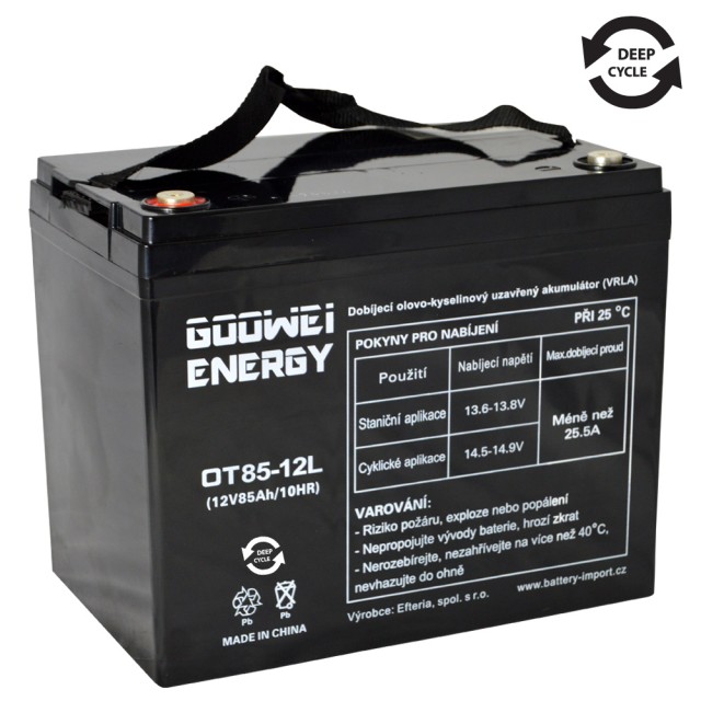 Trakční baterie (GEL) OTL 85 Ah , 12 V , kontakty T1 , GOOWEI ENERGY
