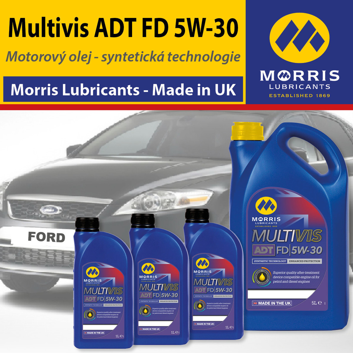 Morris Multivis ADT FD 5W-30, plně syntetický motorový olej, 5l