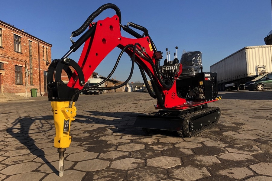 Mikrobagr , minirypadlo SPRINGER MAX-PRO , 850 kg , 360 rotace, Elgo Plus