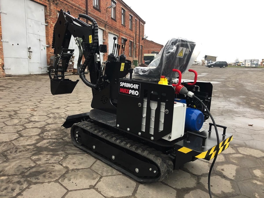 Mikrobagr , minirypadlo SPRINGER MAX-PRO-E , 850 kg , 360 rotace, Elgo Plus