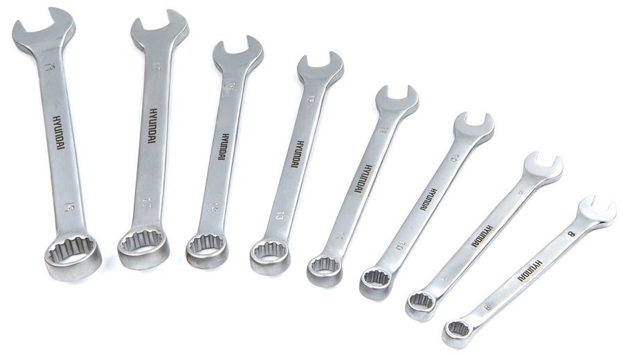 Sada 8 ks očkoplochých klíčů 8 - 19 mm , HYUNDAI