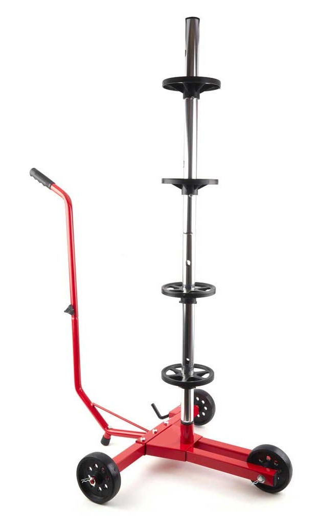 Deluxe mobilní stojan pro 4 automobilová kola s aretací