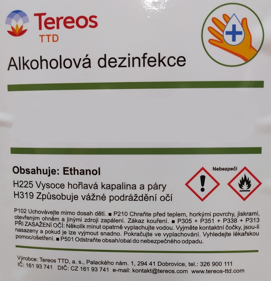Dezinfekce tekutá na ruce a povrchy, 20 l