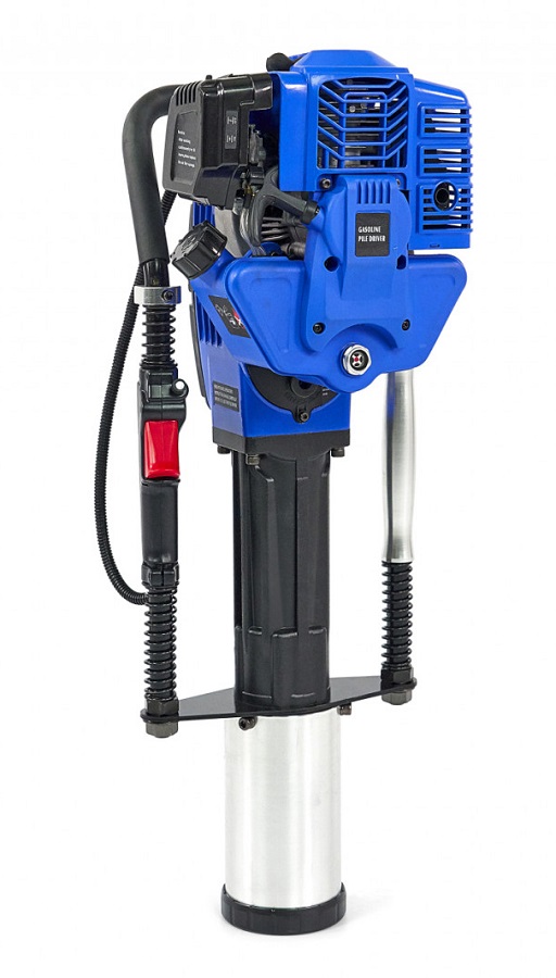 Motorové beranidlo pro zatloukání kůlů, benzínové 2-taktní, 1500 W, 2,5 Nm, 20-55 J