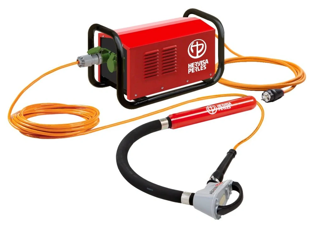Elektronický měnič frekvence a napětí pro ponorné vibrátory betonu 230V, výkon 1,5 kVA, 2 zásuvky e-POWER 2 HERVISA PERLES