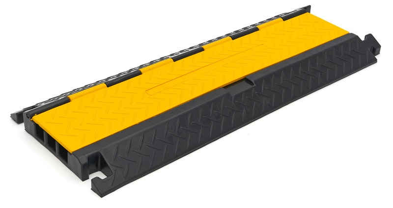 Kabelový most, kabelový přejezd s odklápěcím víkem, 3 kanály, nosnost 9 t, délka 90 cm