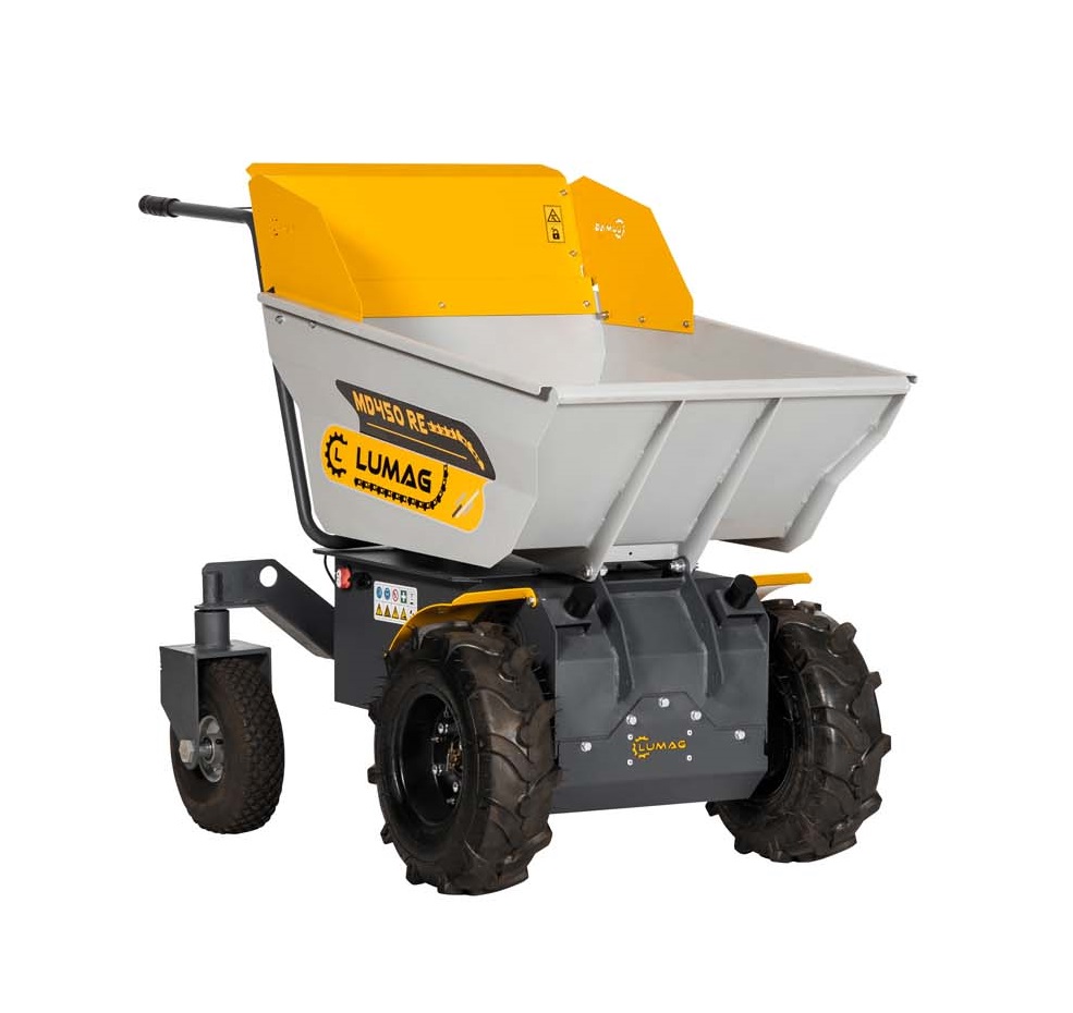 Elektrický kolový minidumper 750 W, 24 V, nosnost 400 kg MD 450RE Lumag