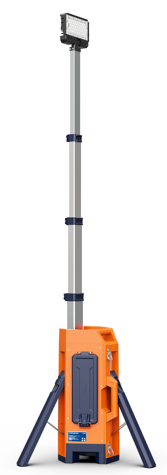 Světelná věž, mobilní osvětlení, 2,2 m, 15.000 lm, 1.100 m2, 10,5 kg, bateriové nebo síťové napájení, bez příslušenství. LTM-400
