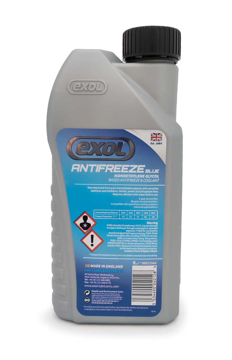 Exol Opticool Antifreeze Blue - modrá chladicí kapalina do motoru, koncentrát, 1l