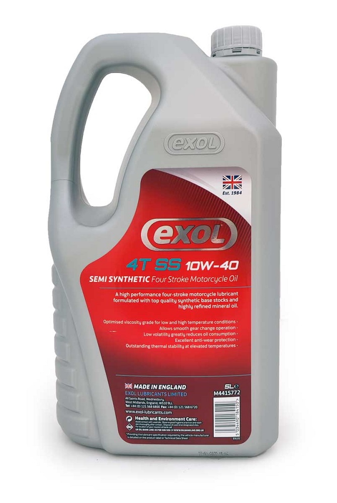 Exol Optima 4T SS, částečně syntetický olej pro výkonné motocykly, 5l