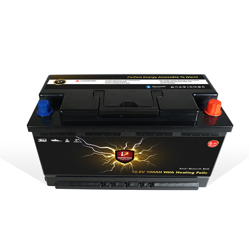 Trakční baterie 100 Ah, 12,8 V, Perfektium LiFePo4 Lithium, přes 2500 cyklů, 5 let záruka, s vestavěným Smart BMS, Bluetooth a vyhřívací fólií, PF-Underseat-Battery-100Ah Perfektium
