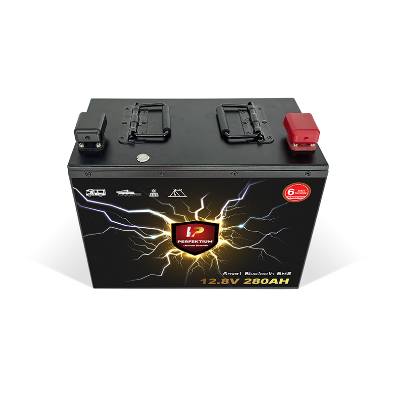 Trakční baterie 280 Ah, 12,8 V, Perfektium LiFePo4 Lithium, přes 4000 cyklů, 6 let záruka, s vestavěným Smart BMS, Bluetooth, PF-Underseat-Battery-280Ah Perfektium
