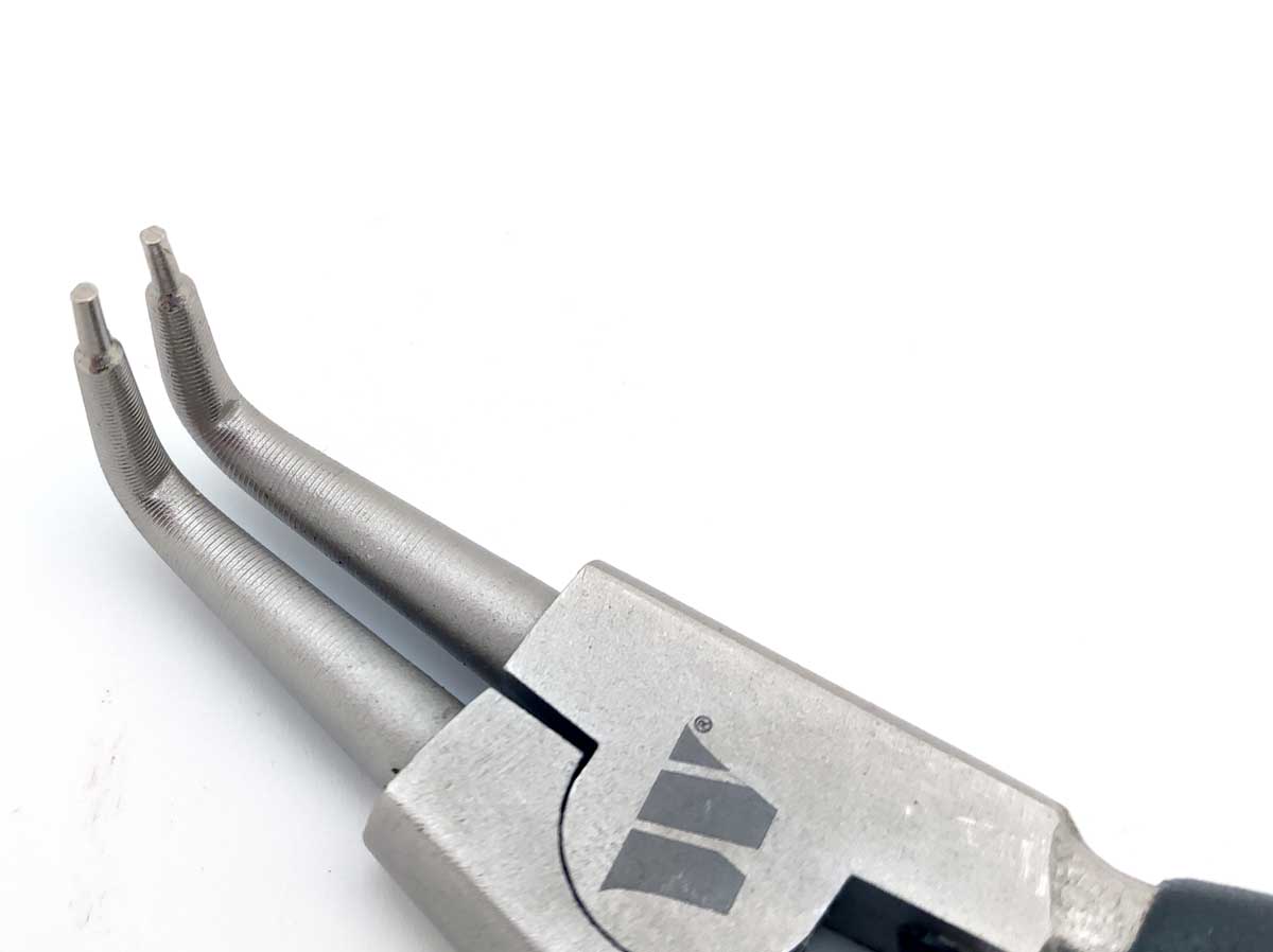 Kleště na vnitřní pojistné kroužky ,,seger", zahnuté 175 mm, Welzh