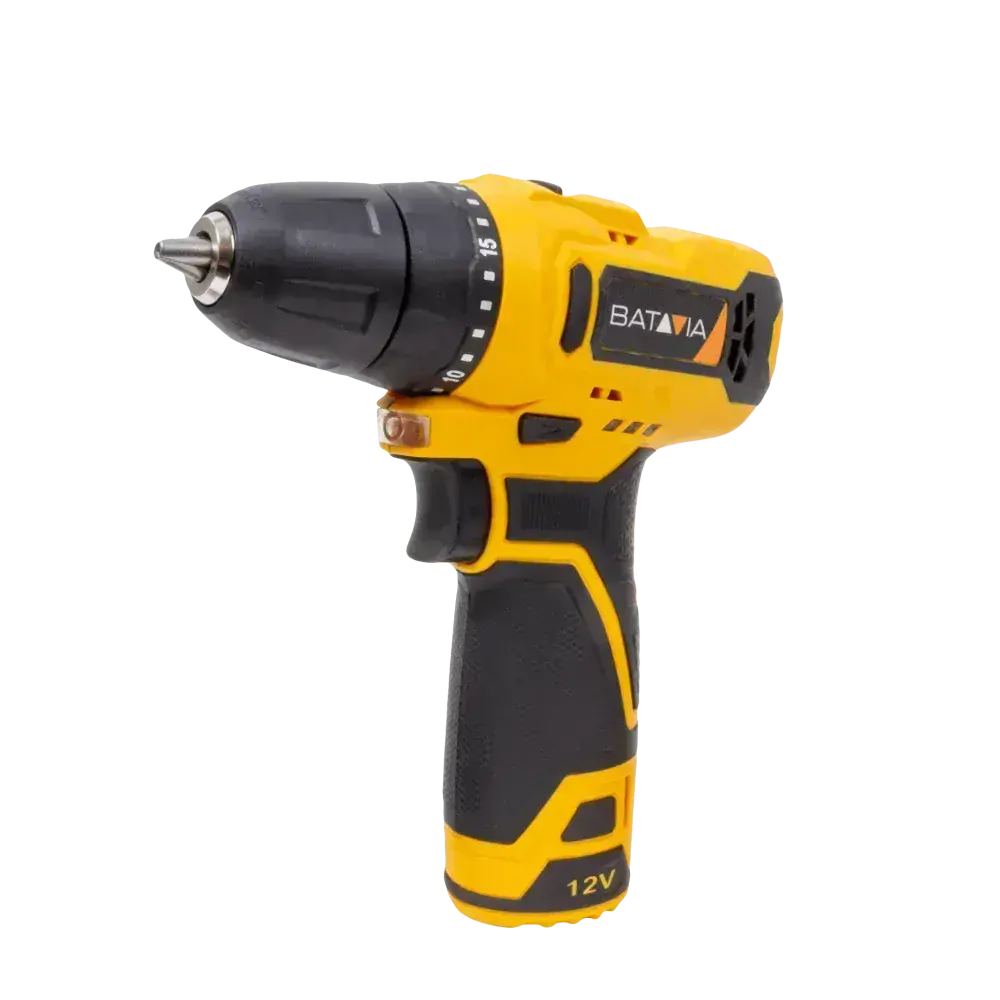 Aku bezdrátová vrtačka a šroubovák nejen pro kutily, 12V Li-Ion, 28Nm, bez baterie a nabíječky, bateriová platforma FIXXPACK BATAVIA