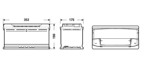 Autobaterie EXIDE PREMIUM CARBON 12V, 100Ah, 900A, EA1000
