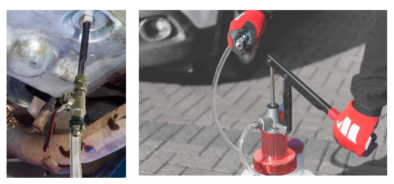 Pumpa na výměnu oleje v automatických převodovkách, s adaptéry, vhodné pro 99% vozidel, Welzh