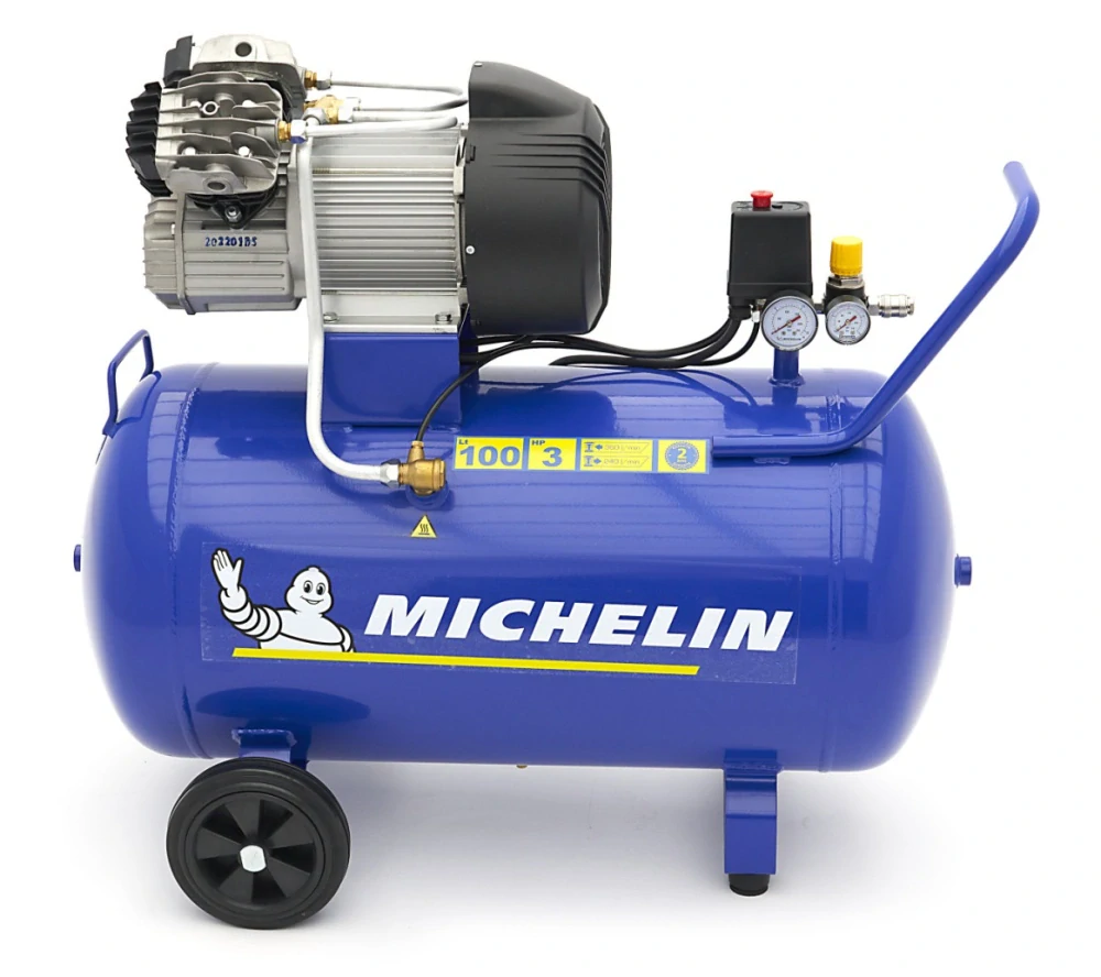Olejový, výkonný, vzduchový kompresor, 10 barů, 100 l, 2,2 kW, 360 l/min., 230 V MICHELIN MBV 100/3
