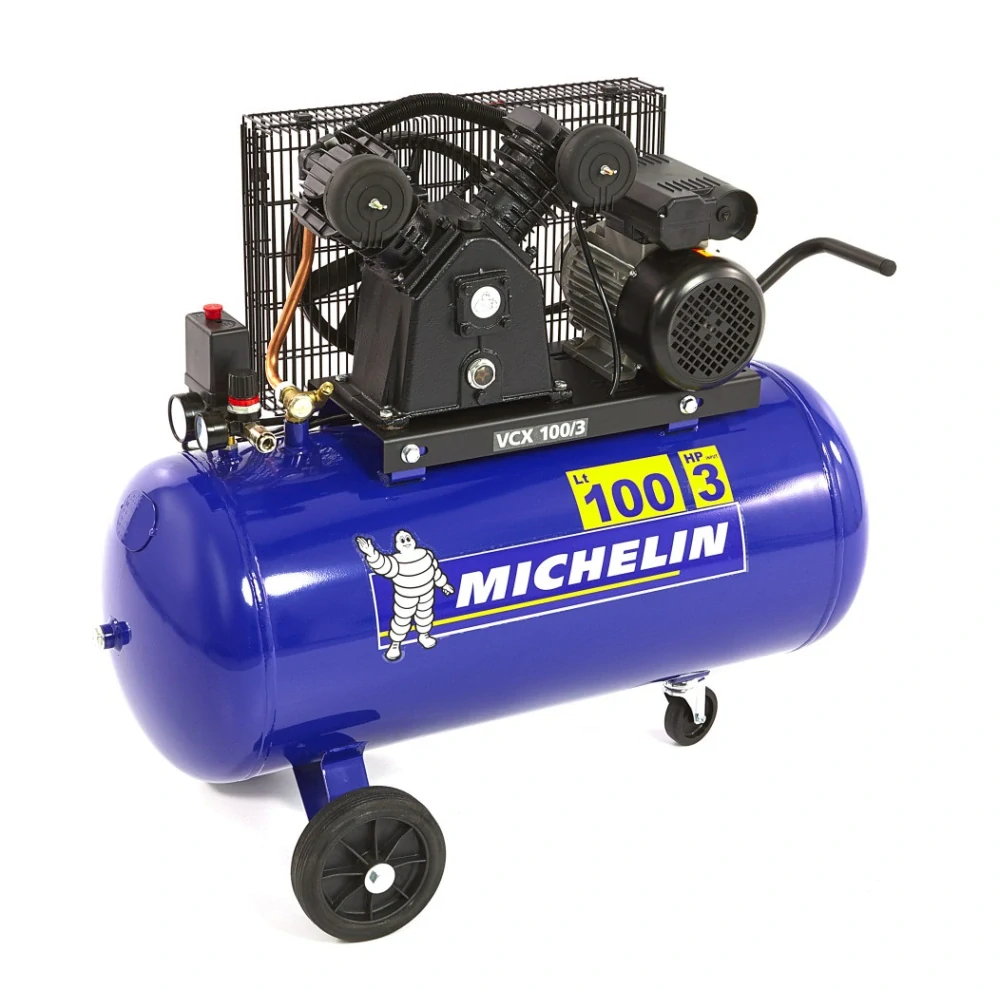 Olejový, výkonný, vzduchový kompresor s řemenovým pohonem, 10 barů, 50 l, 2,2 kW, 350 l/min., 230 V MICHELIN VCX 50/3