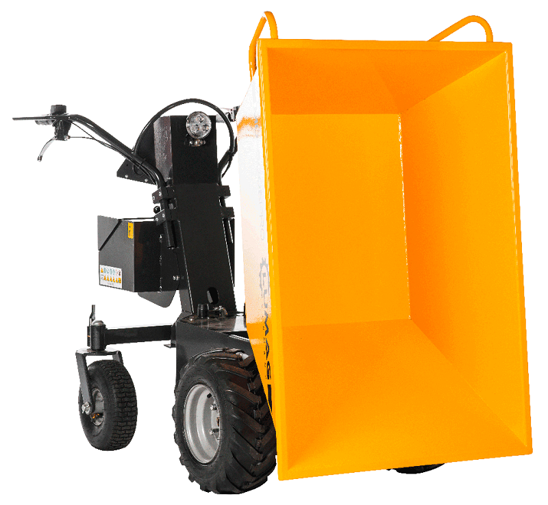 Minidumper elektrický MD 500 E-PRO, 750 W, 48 V, nosnost 500 kg Lumag