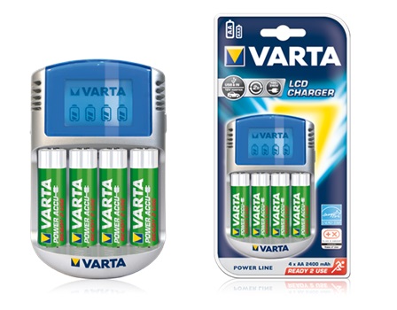 VARTA nabíječka LCD Charger + 4x AA 2600 mAh, 57070