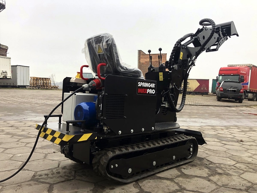Mikrobagr , minirypadlo SPRINGER MAX-PRO-E , 850 kg , 360 rotace, Elgo Plus