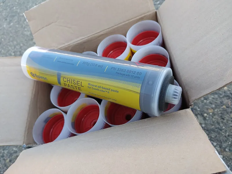 Mazivo, vazelína pro hydraulická demoliční kladiva do automatu ContiLube II, 500 g, Chisel Paste, Epiroc / Atlas Copco