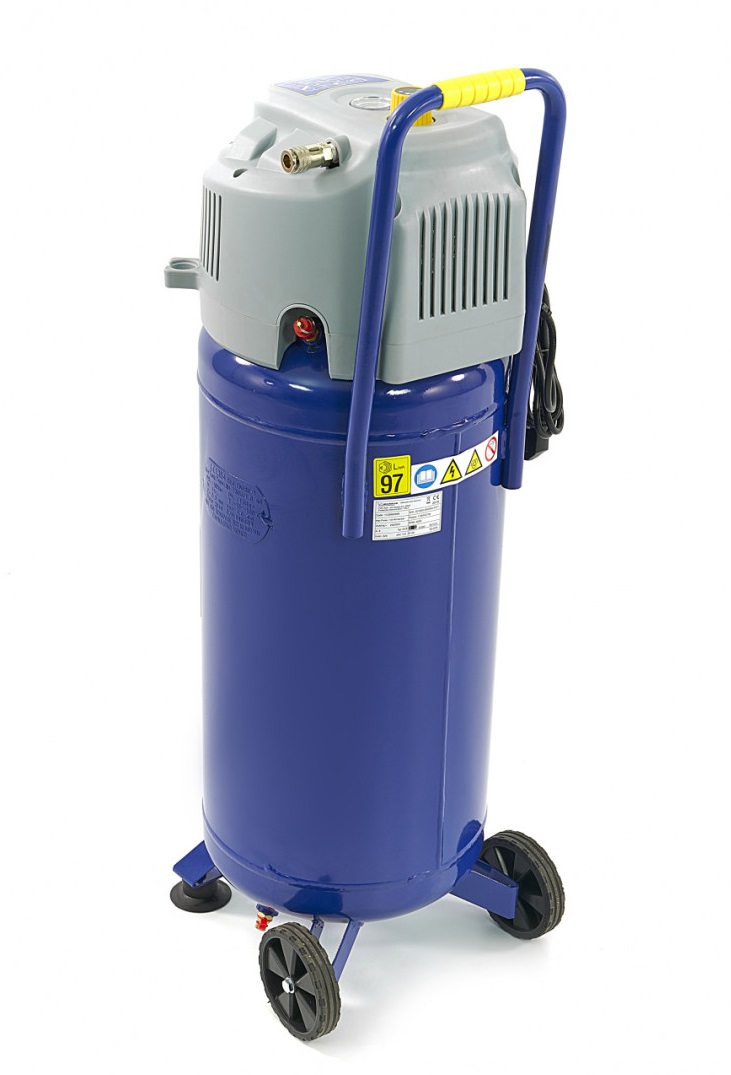 Bezolejový, vertikální, přímo hnaný kompresor, 8 barů, 50 l, 1,5 kW, 220 l/min, 230V, MICHELIN MVX 50/2