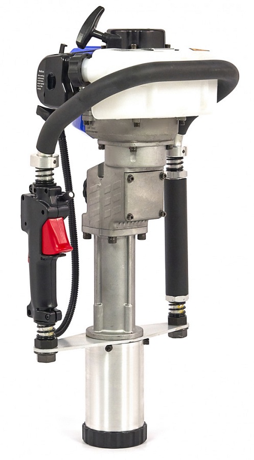 Motorové beranidlo pro zatloukání kůlů, benzínové 2-taktní, 1000 W, 1,4 Nm, 20-55 J