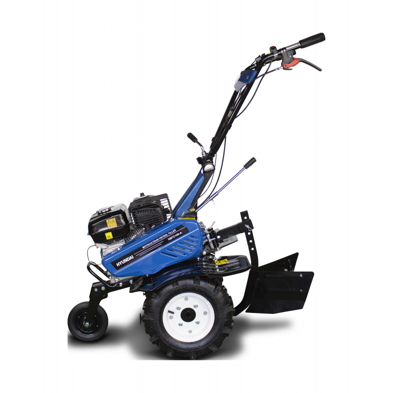 Benzínový kultivátor 4-taktní motor, 212 cm³, 8 nožů, záběr 100 cm, s radličkou a vyměnitelnými koly HMTC100-A HYUNDAI