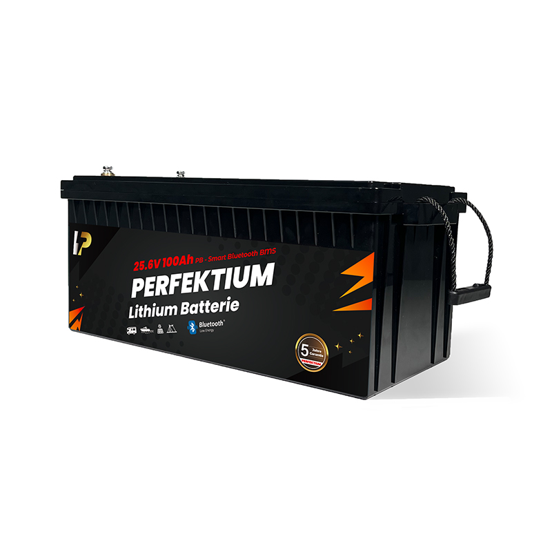 Trakční baterie 100 Ah, 25,6 V, Perfektium LiFePo4 Lithium, přes 3000 cyklů, 5 let záruka, s vestavěným Smart BMS, Bluetooth, PB-25.6V 100Ah Perfektium