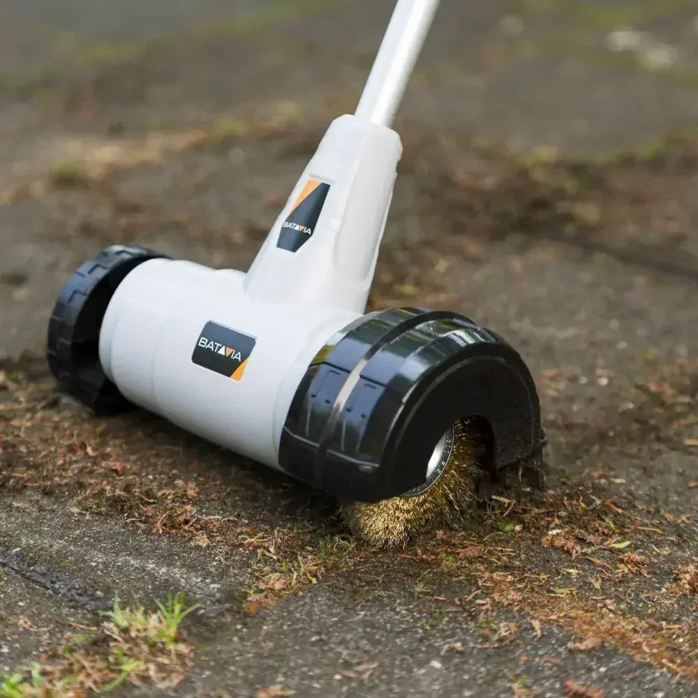 Výkonný, elektrický kartáč na čištění spár, odstraňovač plevele, mechu a nečistot, výkon 400W, napětí 230V, průměr 110mm, MAXXSERIES BATAVIA