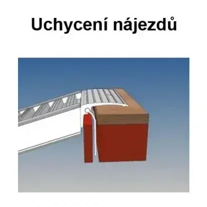 Hliníkové nájezdy, 1 pár, délka 2,5 m, výška profilu 100 mm, nosnost 2.950 kg