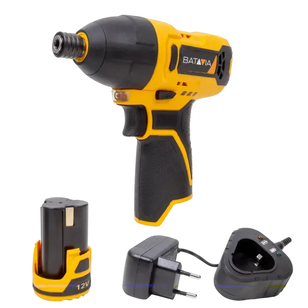 Aku bezdrátový rázový utahovák nejen pro kutily, 12V Li-Ion, 120 Nm, bez baterie a nabíječky, bateriová platforma FIXXPACK BATAVIA