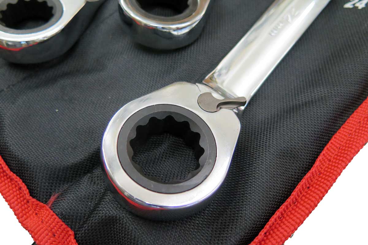 Klíč očkoplochý ráčnový 21 mm, CrV, Welzh