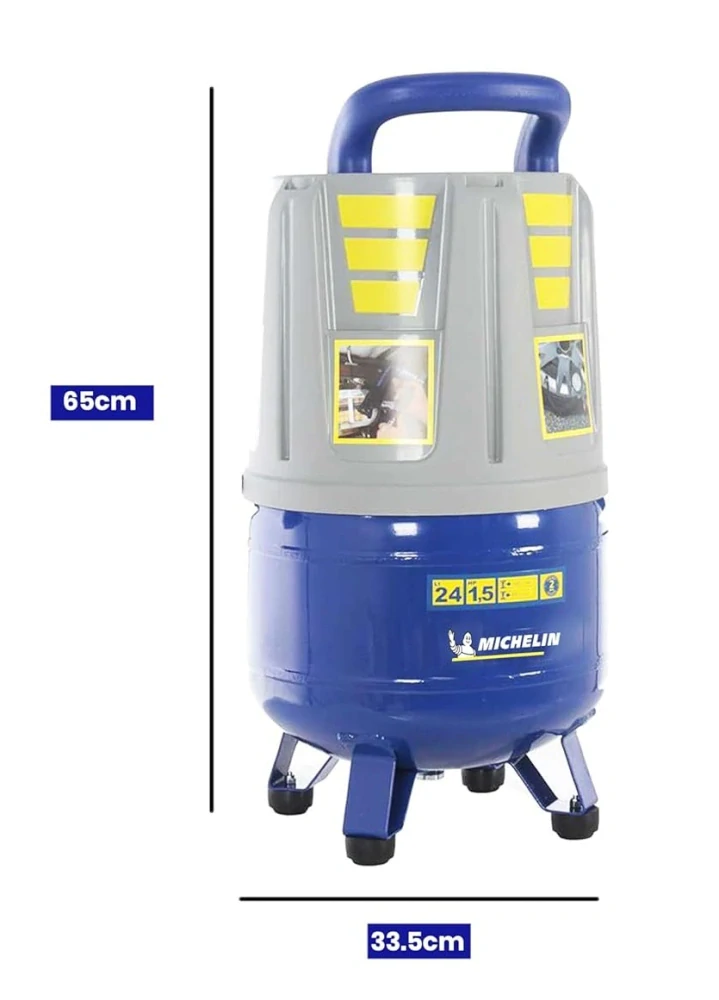 Přenosný, bezolejový, vzduchový kompresor, 10 barů, 24 l, 68 dB, 1,1 kW, 160 l/min., 230V, MICHELIN MXV24
