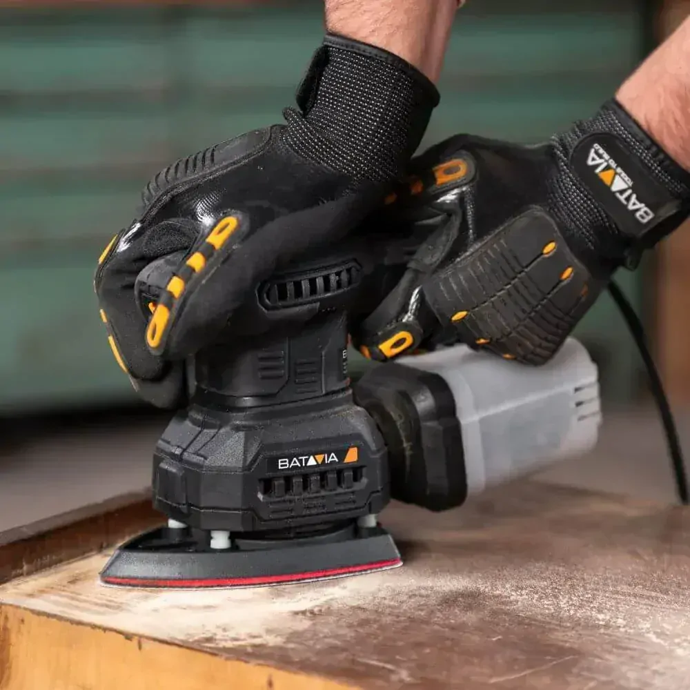 Excentrická rotační bruska 3v1, 200W, 12000 ot./min., pro broušení, leštění a dokončovací práce, 3 různé nástavce součástí balení, 230V, FIXXSERIES BATAVIA 7064684