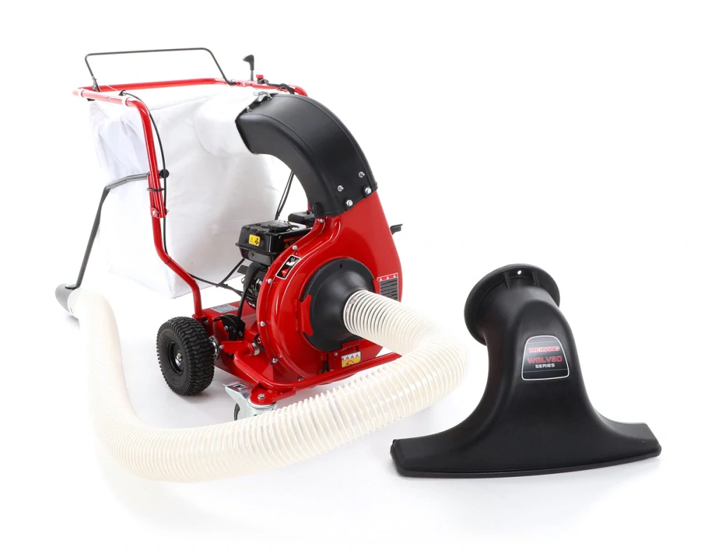 Vysavač listí, benzínový vysavač listí, vysavač na odpad, s pojezdem, záběr 80 cm, 240 l sběrný vak, benzínový motor 6 HP, WB LV506C Weibang
