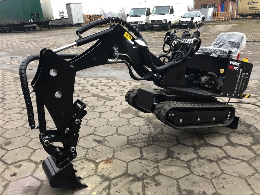 Mikrobagr , minirypadlo SPRINGER MAX-PRO-E , 850 kg , 360 rotace, Elgo Plus