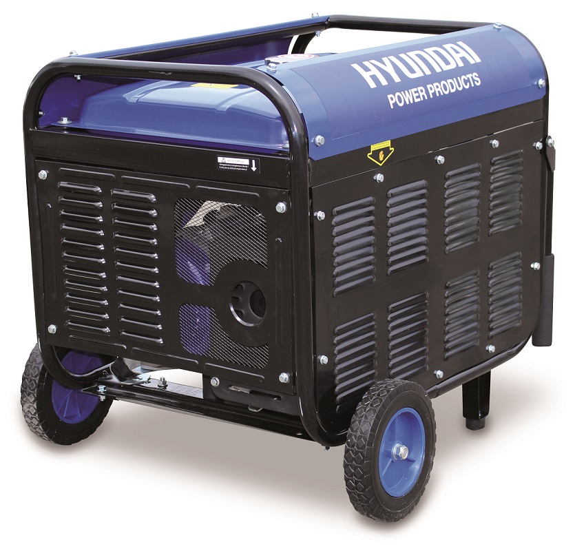 Jednofázová benzínová elektrocentrála, stavební benzínový generátor, 4 kW, systém AVR, HG4000-A HYUNDAI - VÝPRODEJ