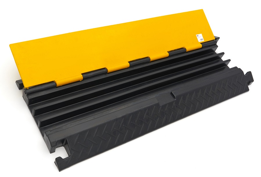 Kabelový most, kabelový přejezd s odklápěcím víkem, 3 kanály, nosnost 9 t, délka 90 cm