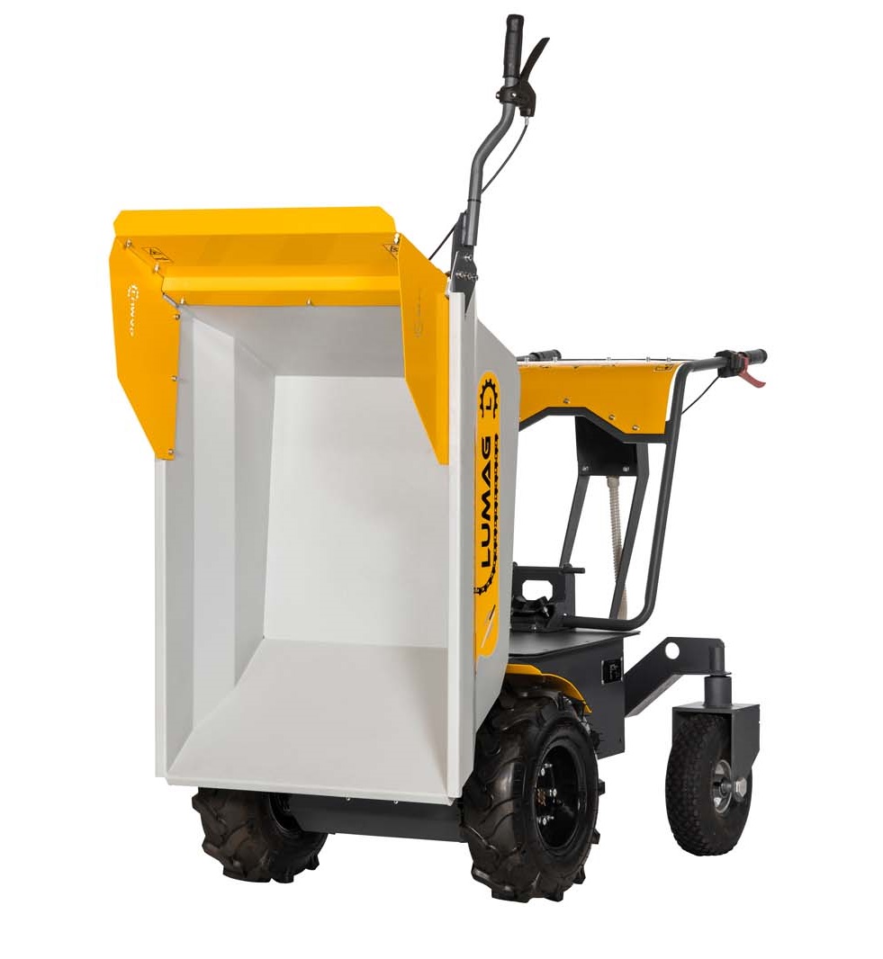 Elektrický kolový minidumper 750 W, 24 V, nosnost 400 kg MD 450RE Lumag