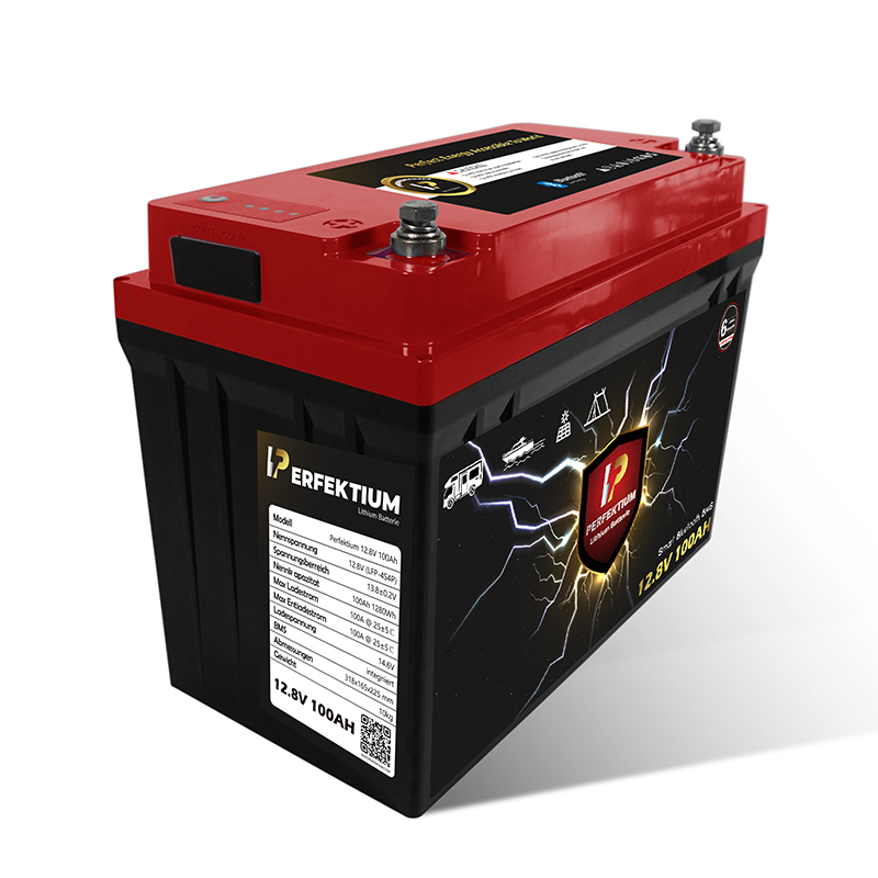 Trakční baterie 100 Ah, 12,8 V, Perfektium LiFePo4 Lithium, přes 4000 cyklů, 6 let záruka, se Smart BMS, Bluetooth a vyhřívací fólií, PF-12.8V 100Ah Perfektium