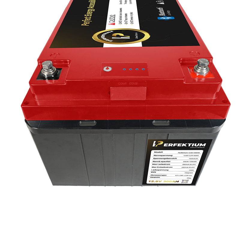 Trakční baterie 300 Ah, 12,8 V, Perfektium LiFePo4 Lithium, přes 4000 cyklů, 6 let záruka, se Smart BMS, Bluetooth a vyhřívací fólií, PF-12.8V 300Ah Perfektium