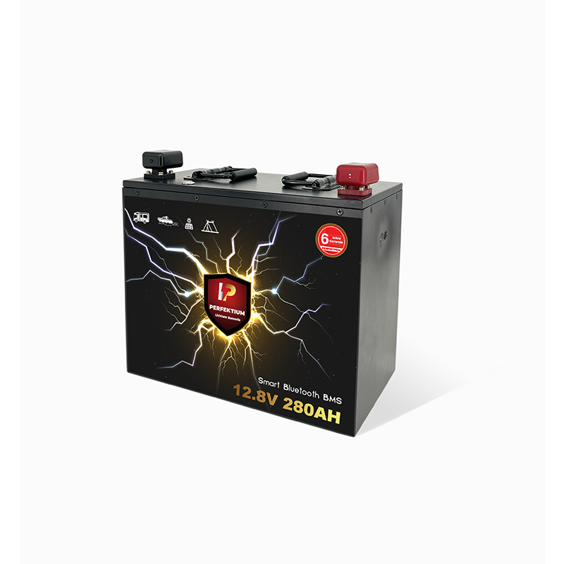 Trakční baterie 280 Ah, 12,8 V, Perfektium LiFePo4 Lithium, přes 4000 cyklů, 6 let záruka, s vestavěným Smart BMS, Bluetooth, PF-Underseat-Battery-280Ah Perfektium